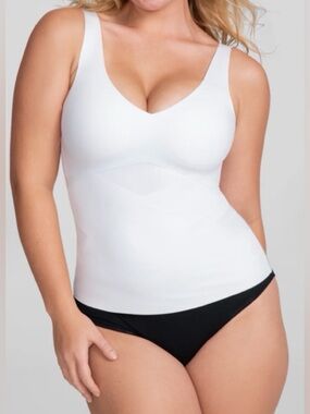 Honeylove White Seamless Shaping Camisole Liftwear Tank White XL